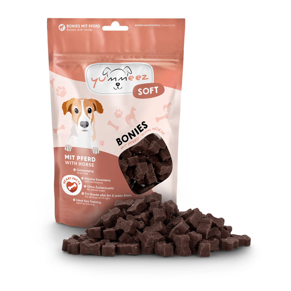 Yummeez Soft Bonies Hondensnack Paard 165 gr