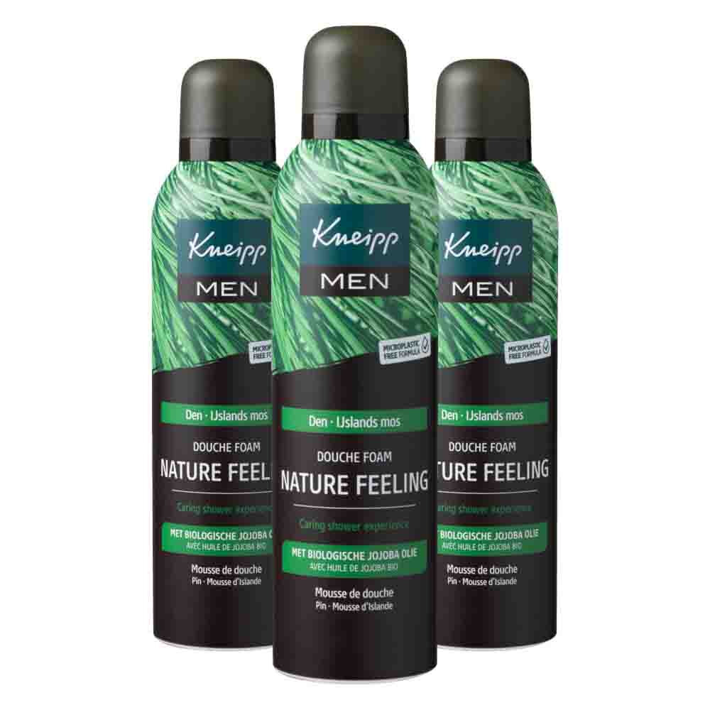 3x Kneipp Douche Foam Men Nature Feeling 200 ml