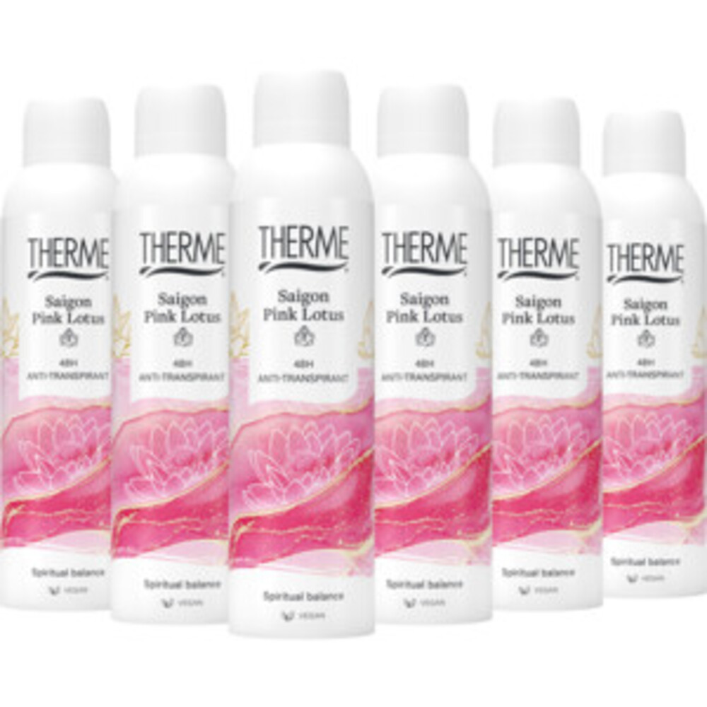 6x Therme Anti-Transpirant Saigon Pink Lotus 150 ml