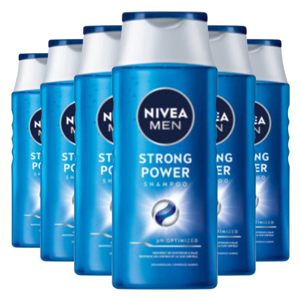 6x NIVEA Men Shampoo Strong Power 250 ml