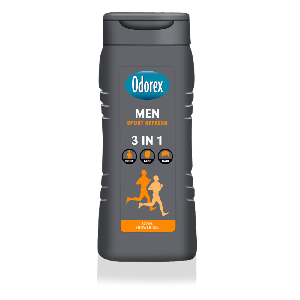 3x Odorex Douchegel For Men 3-in-1 Sport Refresh 300 ml