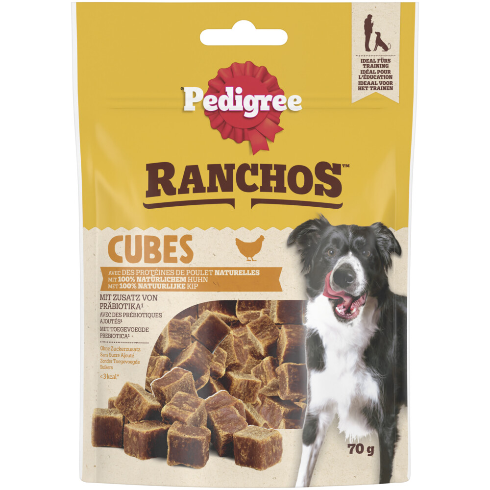 Pedigree 7x  Ranchos Cubes Hondensnacks Kip 70 gr