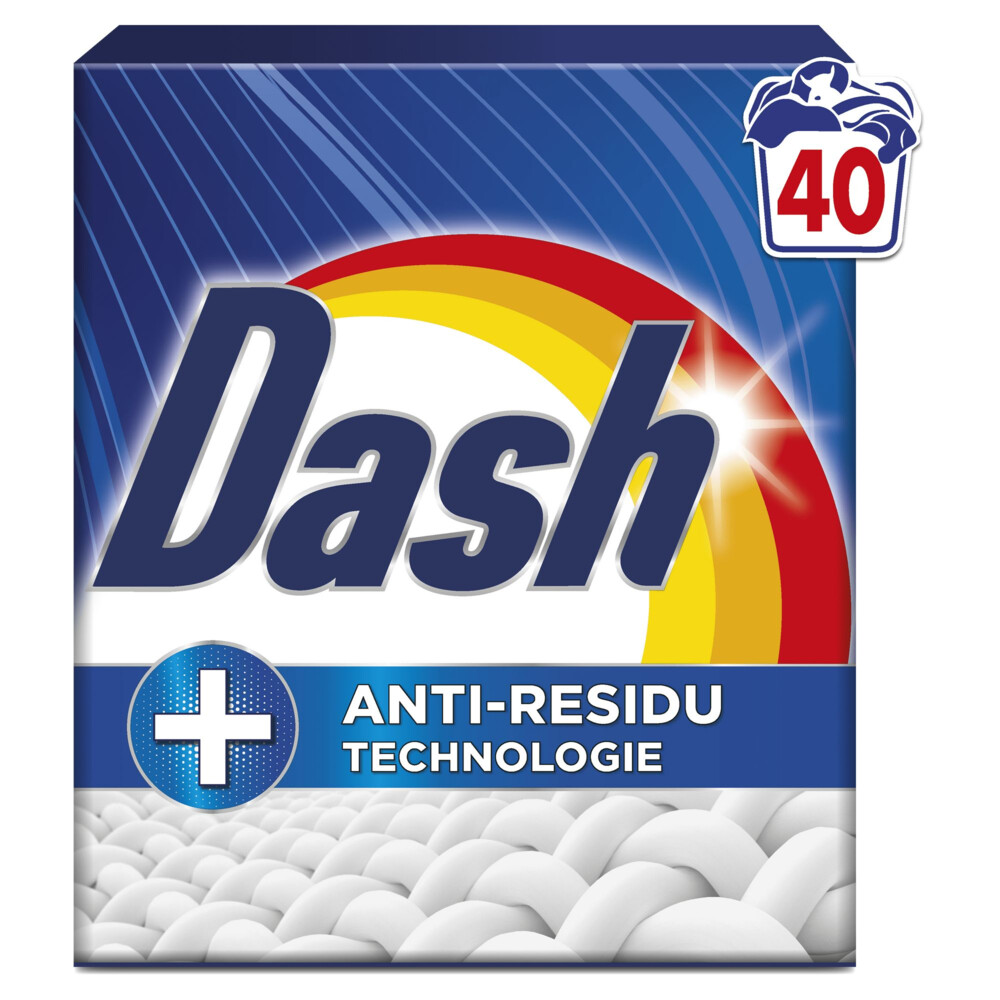 5x Dash Waspoeder Witter Dan Wit 40 Wasbeurten 2,2 kg