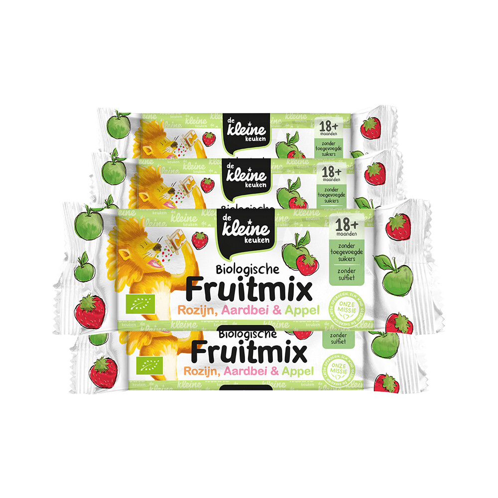 De Kleine Keuken 4x  Bio Fruitmix 84 gr