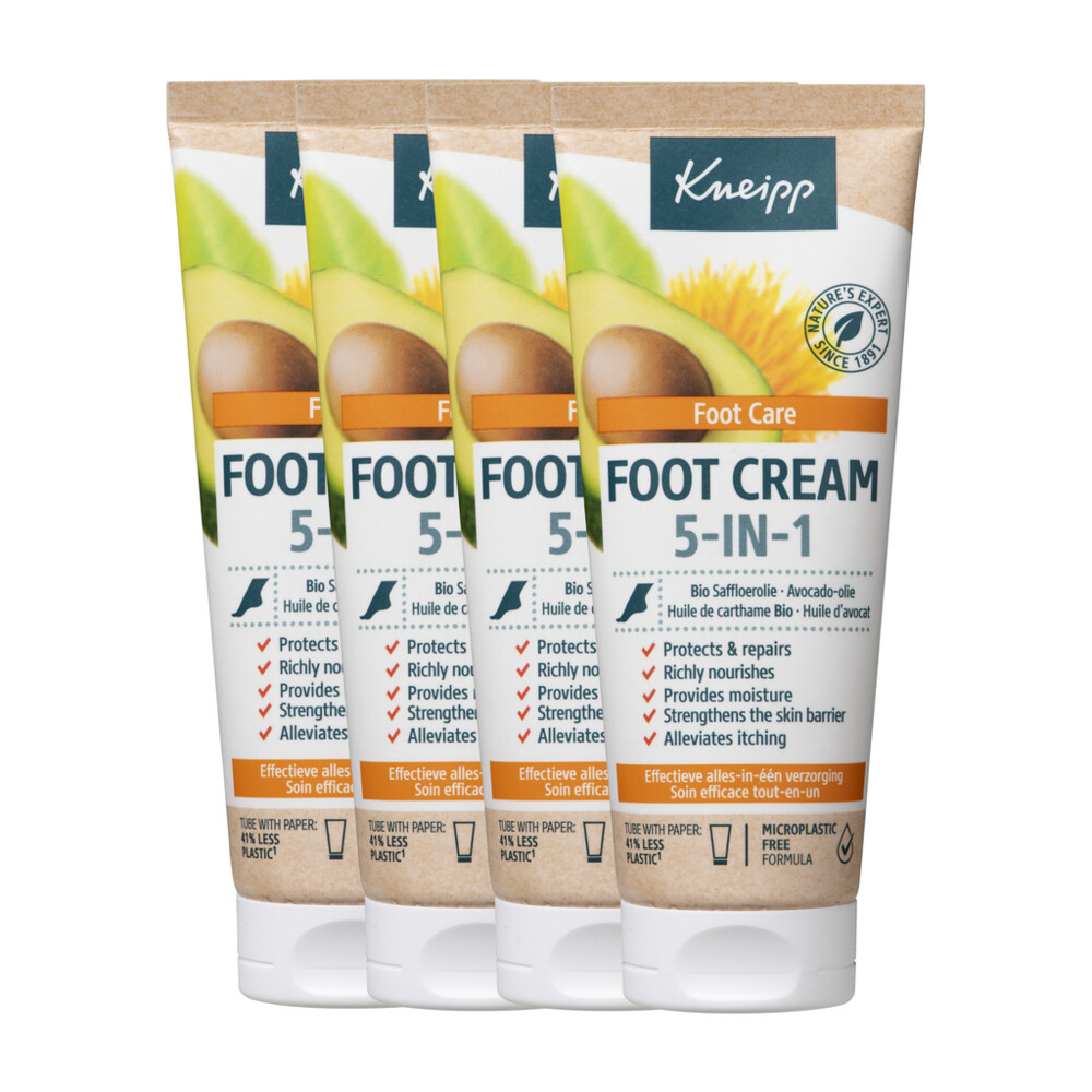 4x Kneipp Voetcrème 5-in-1 75 ml