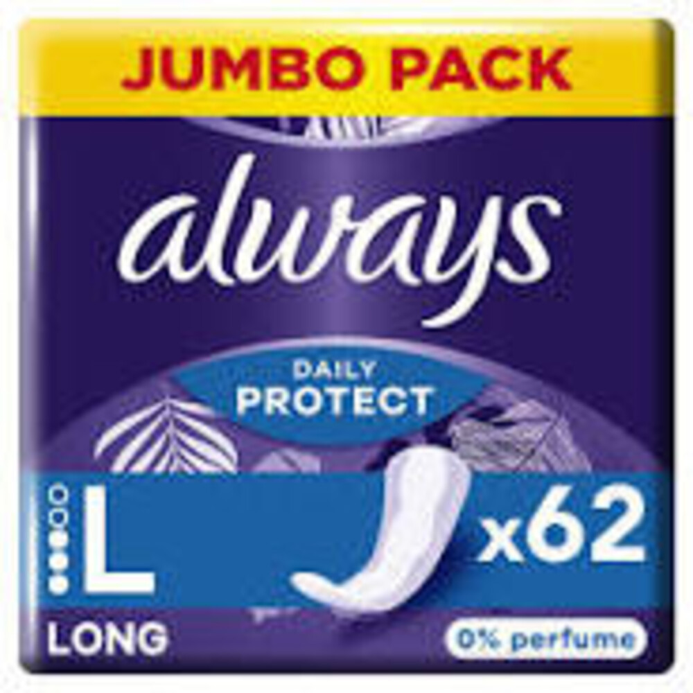 Always Protect Panty Liners Long 62 stuks