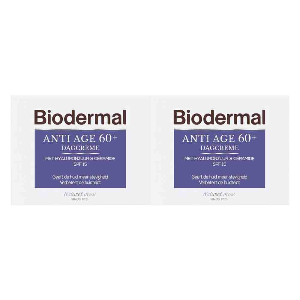 2x Biodermal Dagcrème Anti-Age 60+ 50 ml