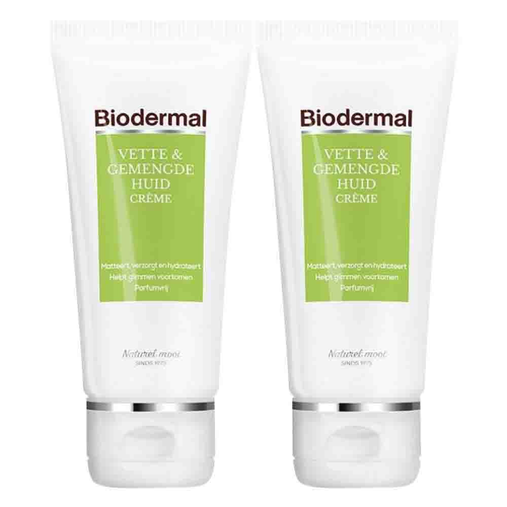 2x Biodermal Gelcrème Vette&Gemengde Huid 50 ml