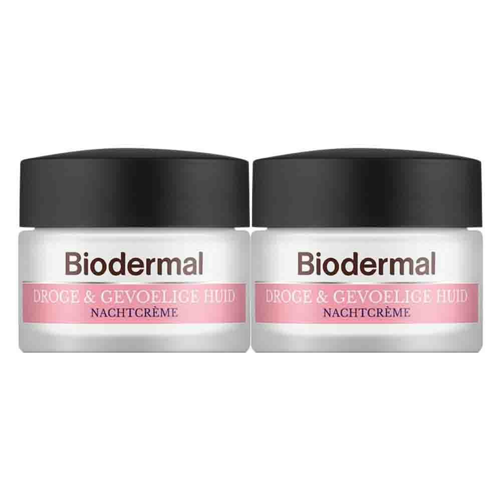 2x Biodermal Nachtcrème Gevoelige Huid 50 ml