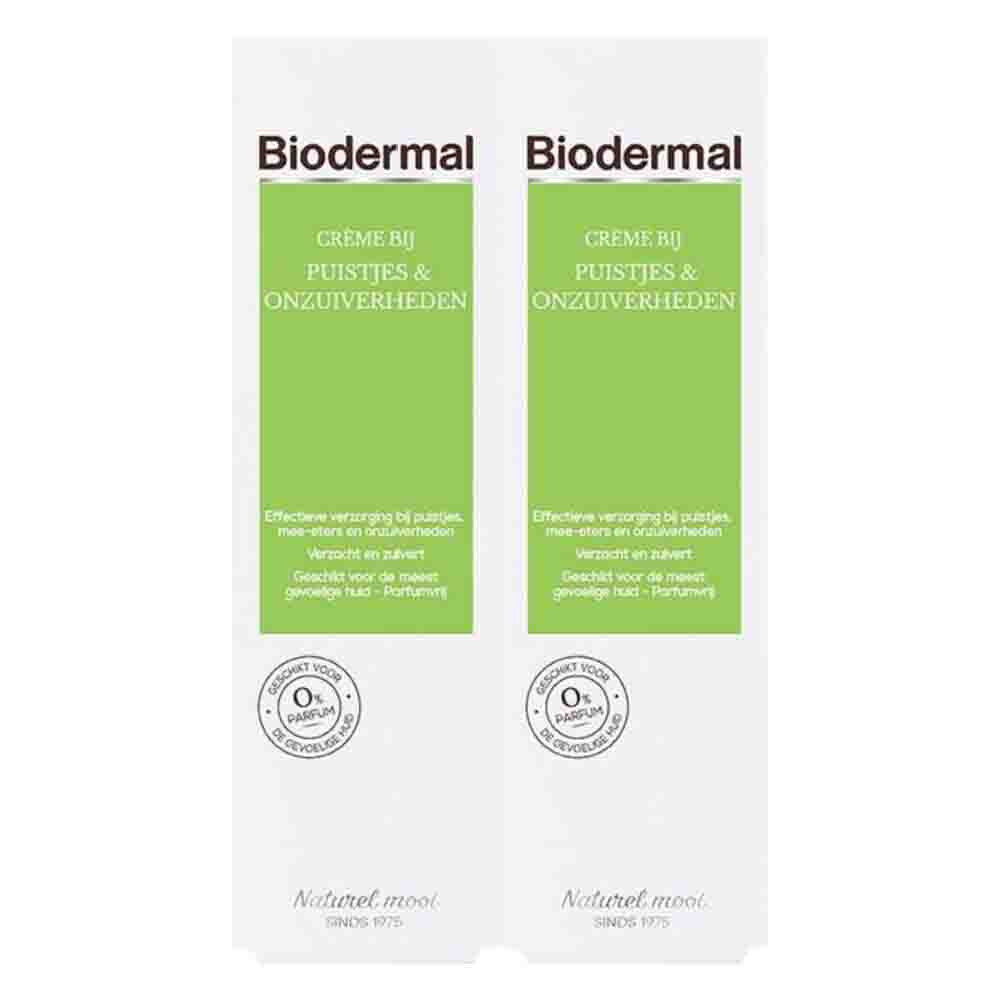2x Biodermal Crème bij Puistjes&Onzuiverheden 30 ml