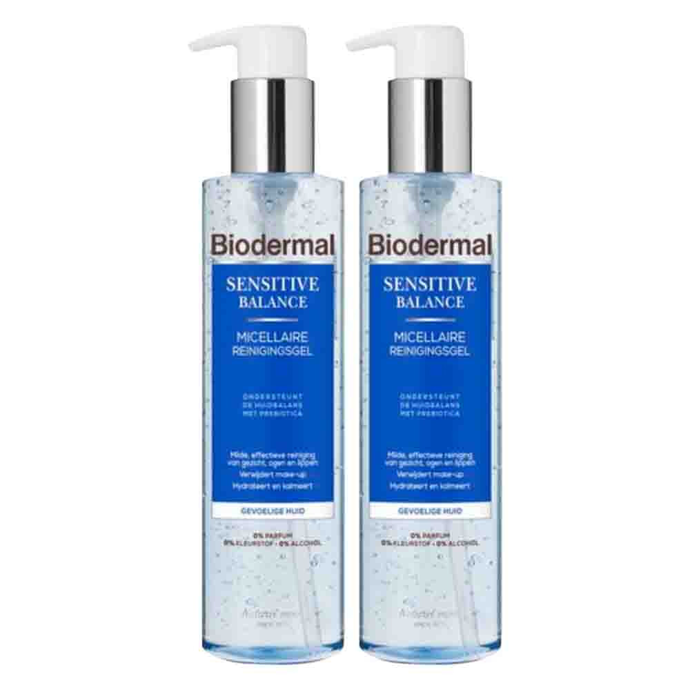2x Biodermal Sensitive Balance Micellair Reinigingsgel 200 ml
