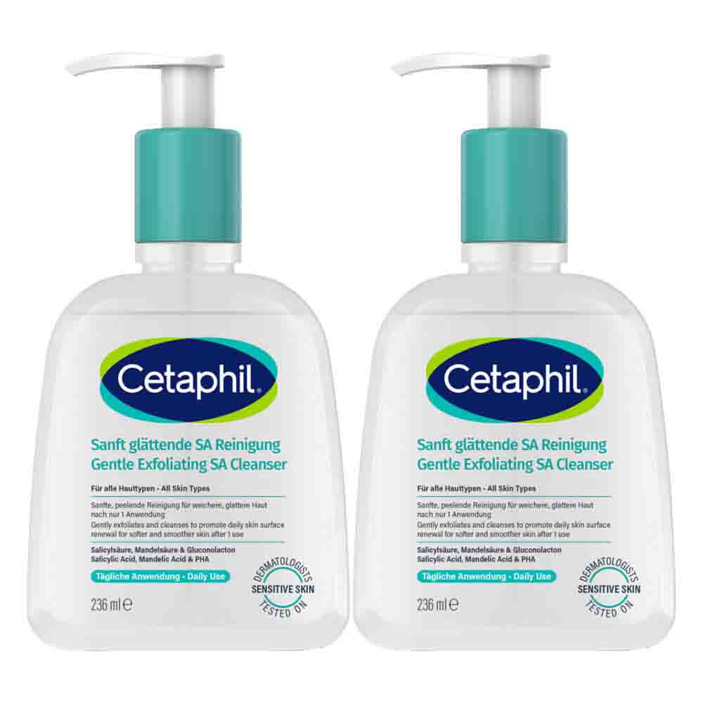 2x Cetaphil Exfoliërende Salicylzuur Reinigingsgel 236 ml