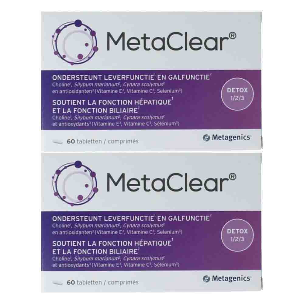 Gratis Verzending: 2x Metagenics MetaClear 60 tabletten
