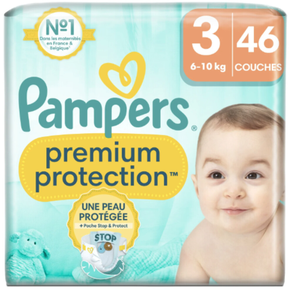 Pampers Premium Protection Luiers Maat 3 (6-10 kg) 46 stuks