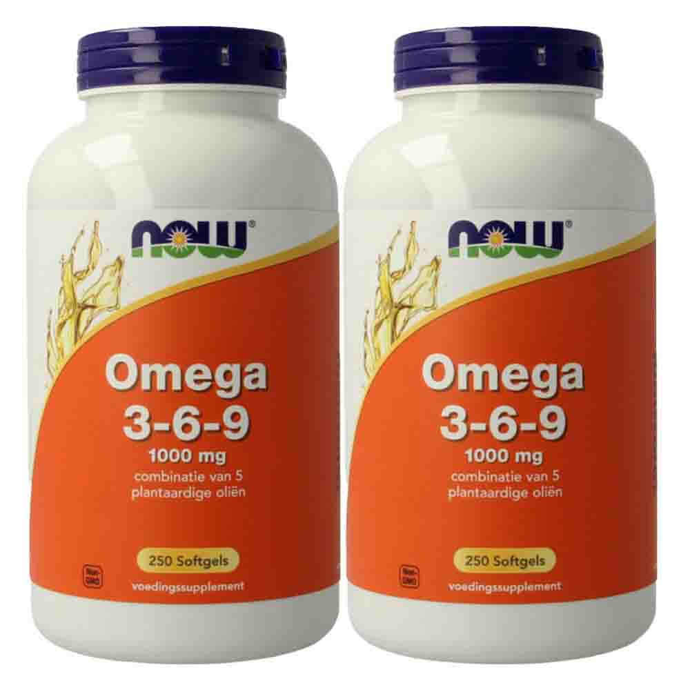 Gratis Verzending: 2x NOW Omega 3-6-9 1000mg 250 capsules