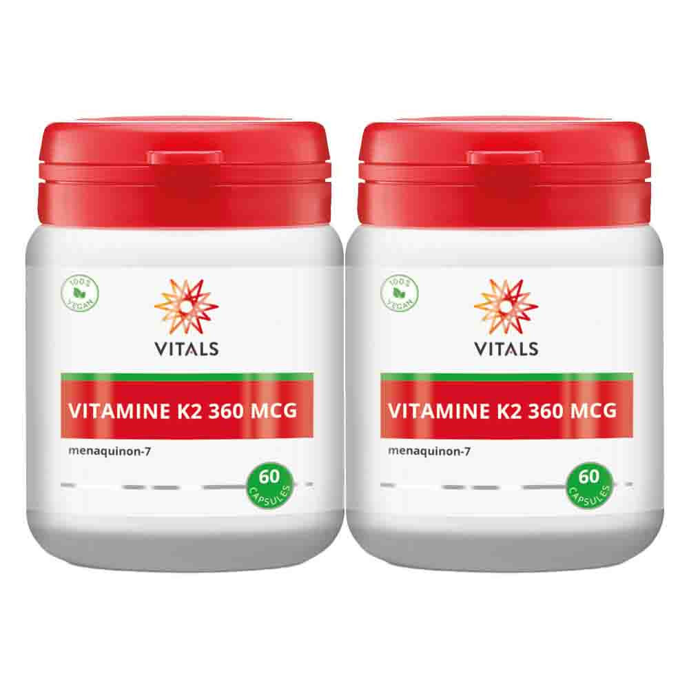 Gratis Verzending: 2x Vitals Vitamine K2 360mcg 60 capsules