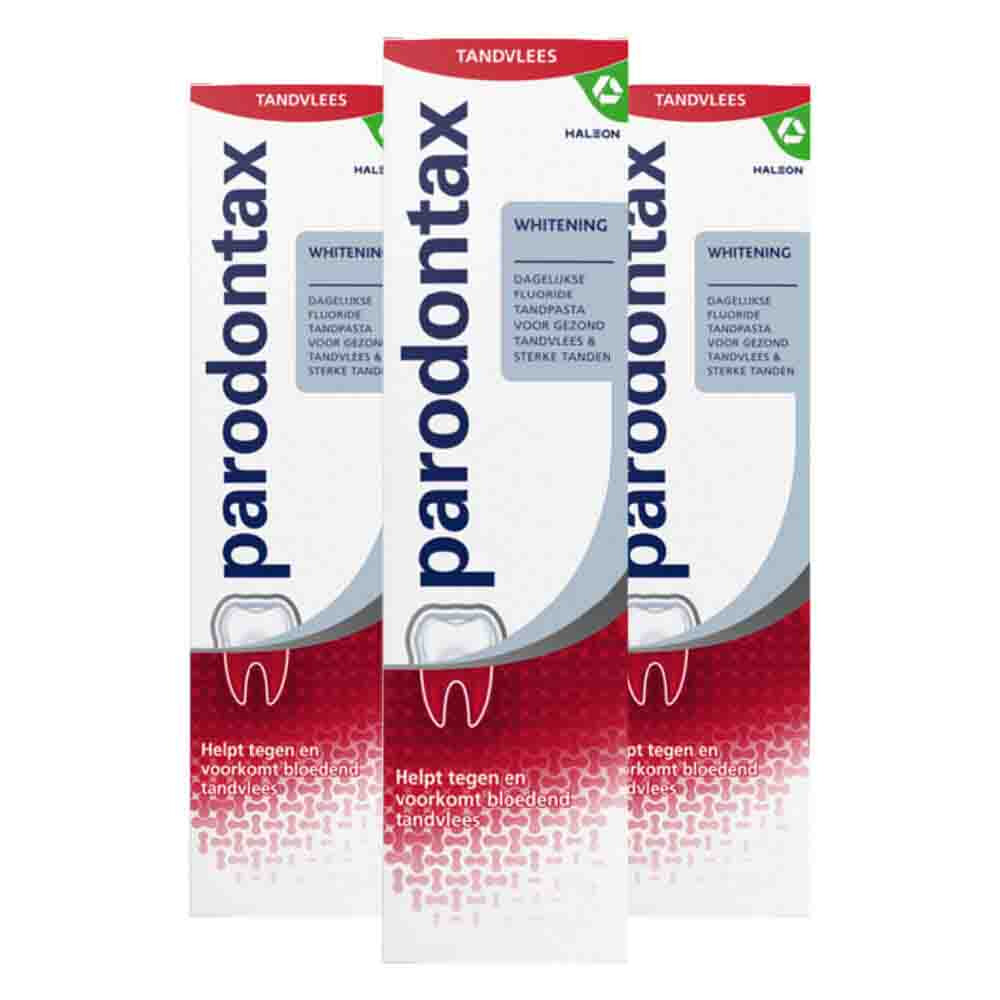 3x Parodontax Tandpasta bij Bloedend Tandvlees Whitening 75 ml