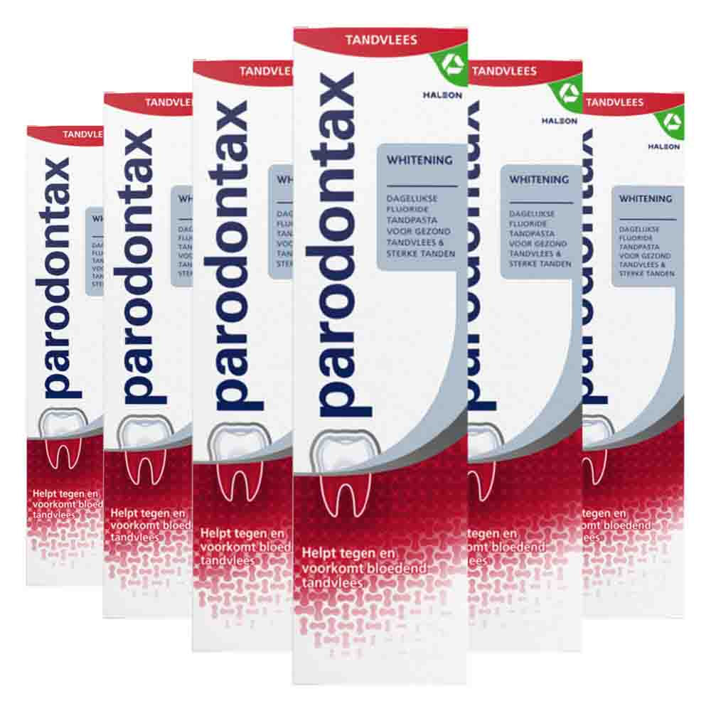 6x Parodontax Tandpasta bij Bloedend Tandvlees Whitening 75 ml