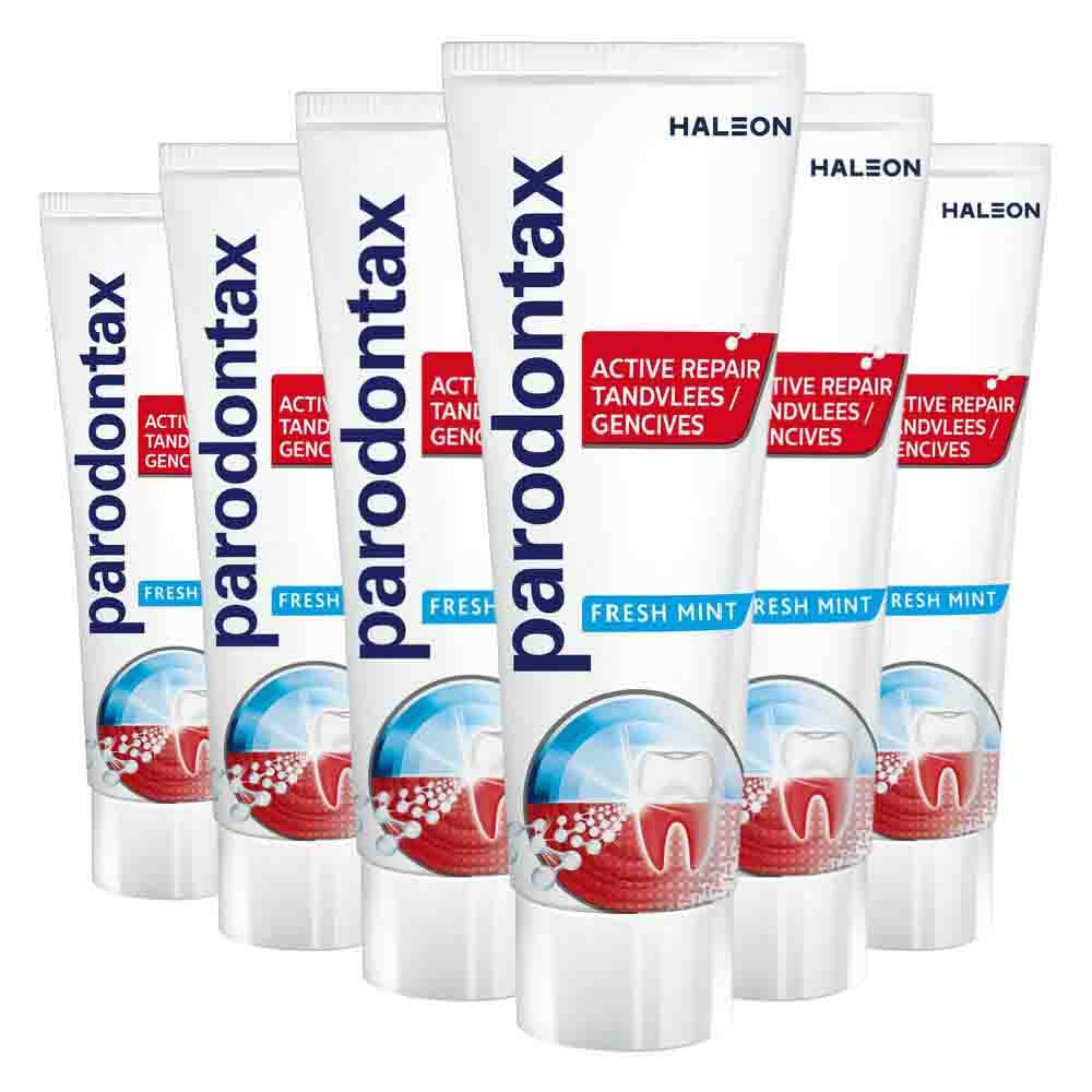 6x Parodontax Tandpasta Active Repair Tandvlees Fresh Mint 75 ml