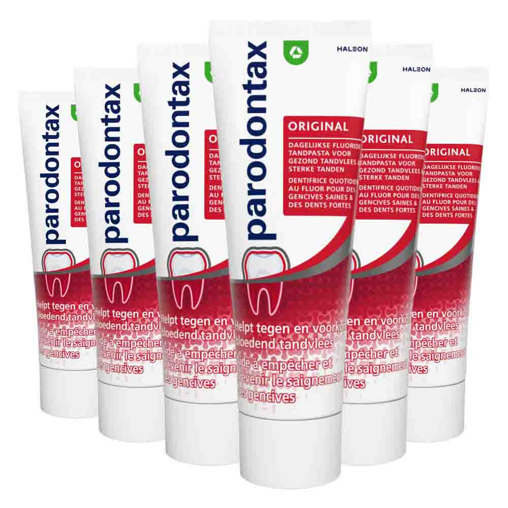 6x Parodontax Tandpasta bij Bloedend Tandvlees Original 75 ml