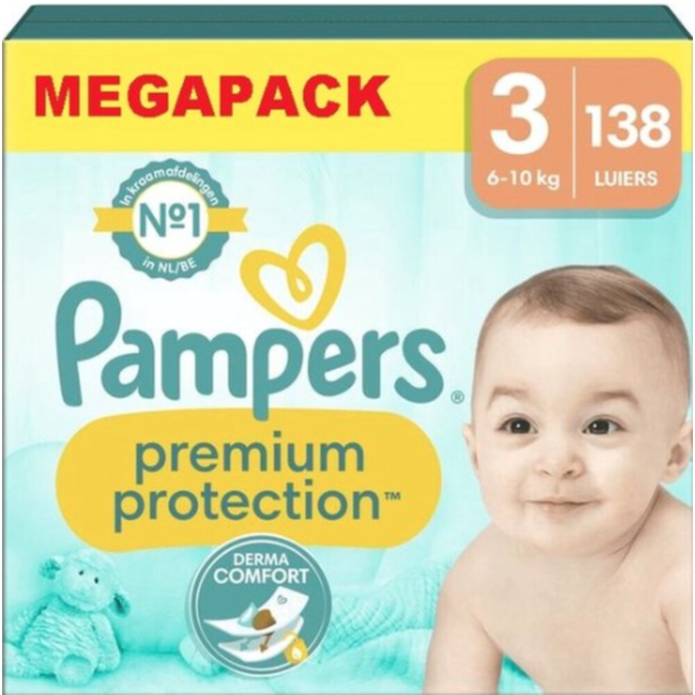 Pampers Premium Protection Luiers Maat 3 (6-10 kg) 138 stuks