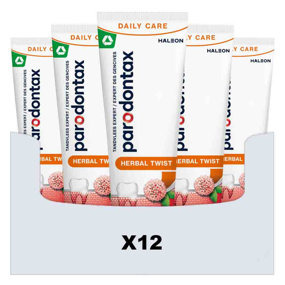 12x Parodontax Tandpasta Herbal Twist 75 ml