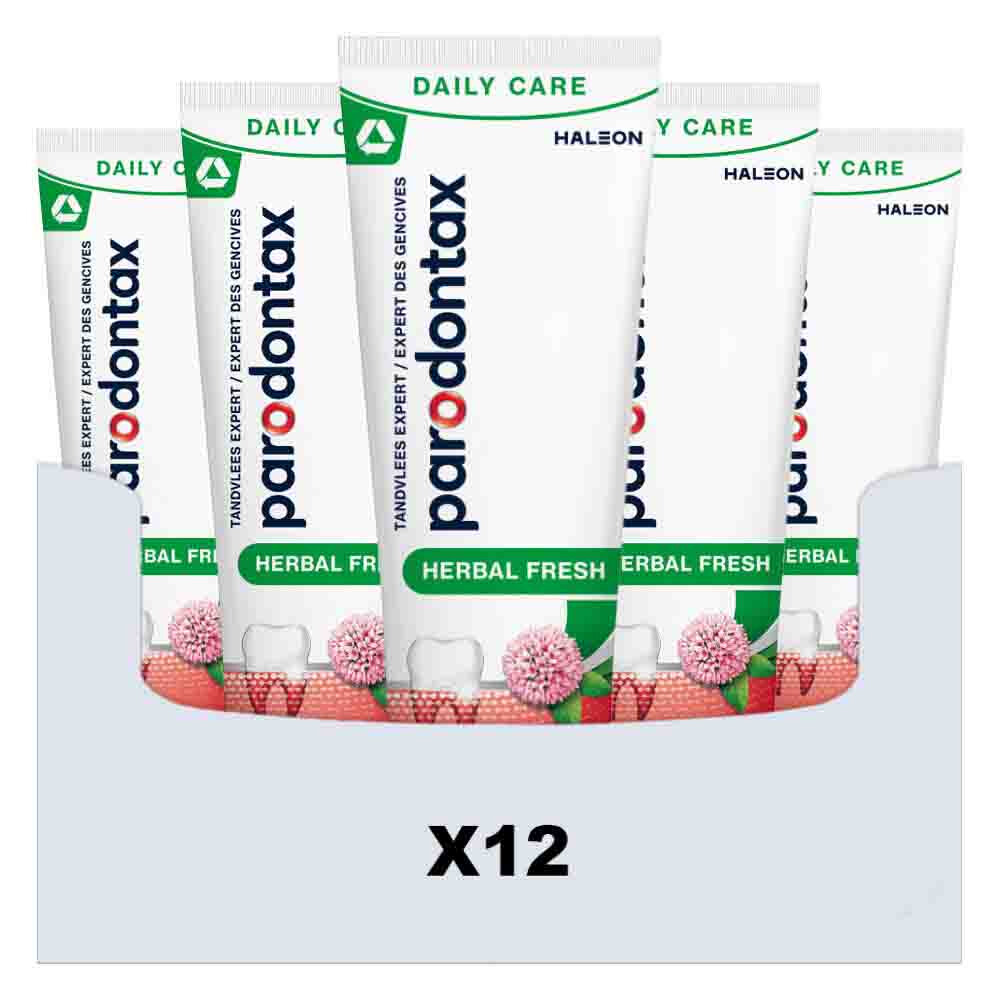 12x Parodontax Tandpasta Herbal Fresh 75 ml