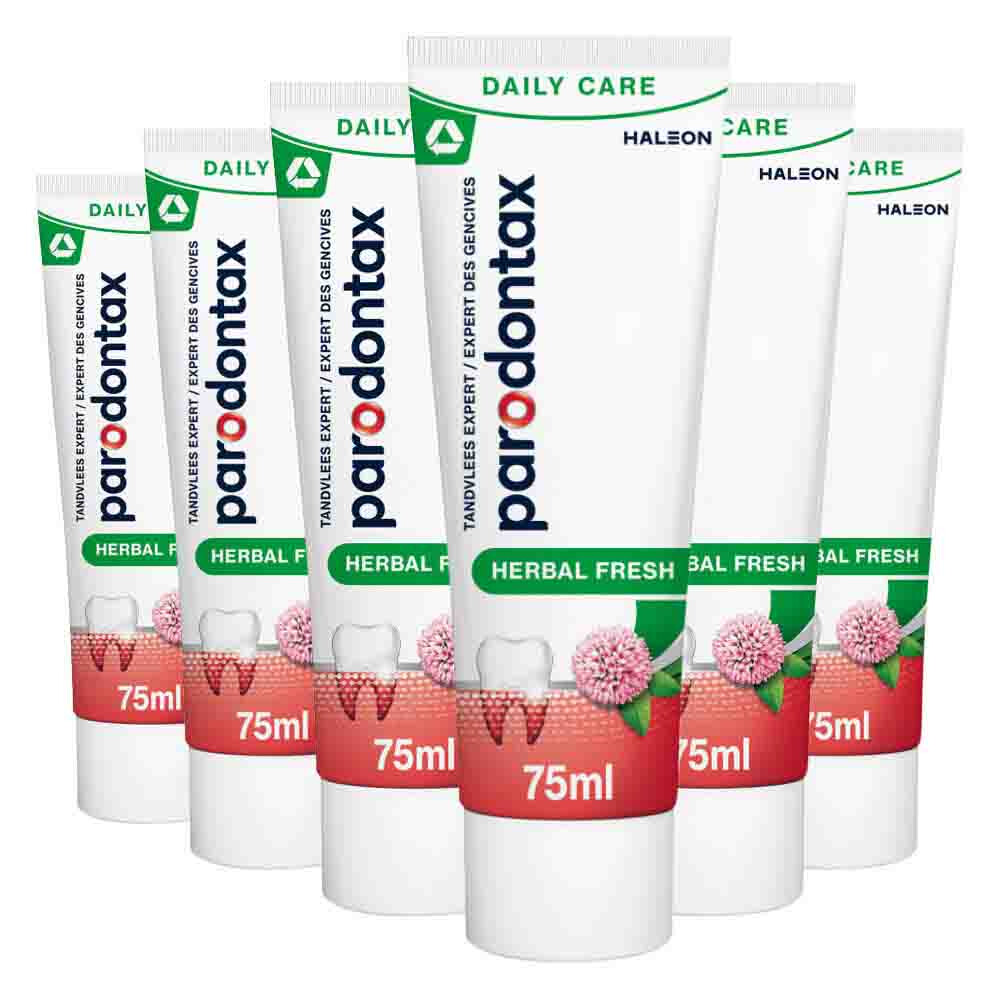 6x Parodontax Tandpasta Herbal Fresh 75 ml