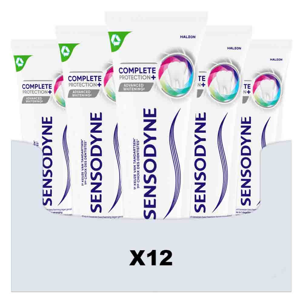 Sensodyne 12x Tandpasta Complete Protection+ Advanced Whitening 75 ml - 12 stuks