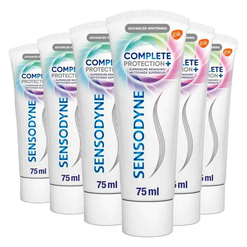 6x Sensodyne Tandpasta Complete Protection+ Advanced Whitening 75 ml