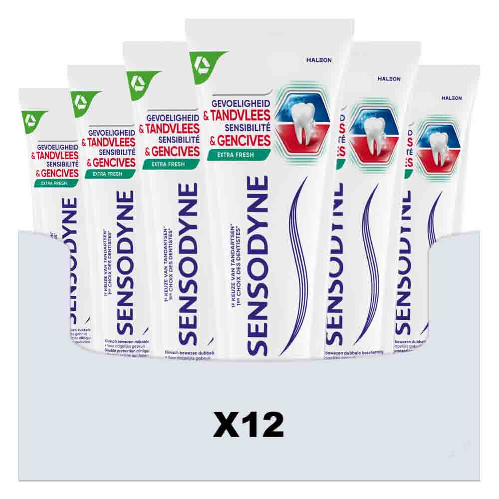 12x Sensodyne Tandpasta Gevoeligheid & Tandvlees Active Protect 75 ml
