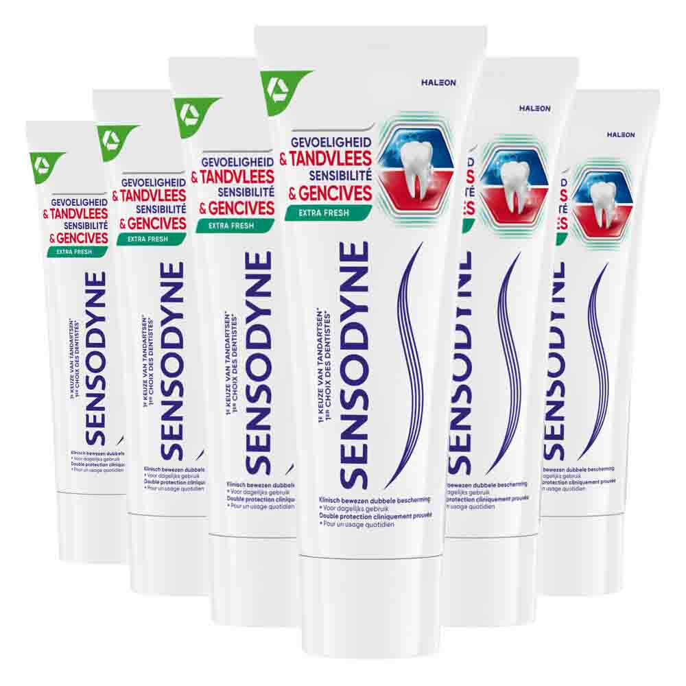 6x Sensodyne Tandpasta Gevoeligheid&Tandvlees Active Protect 75 ml