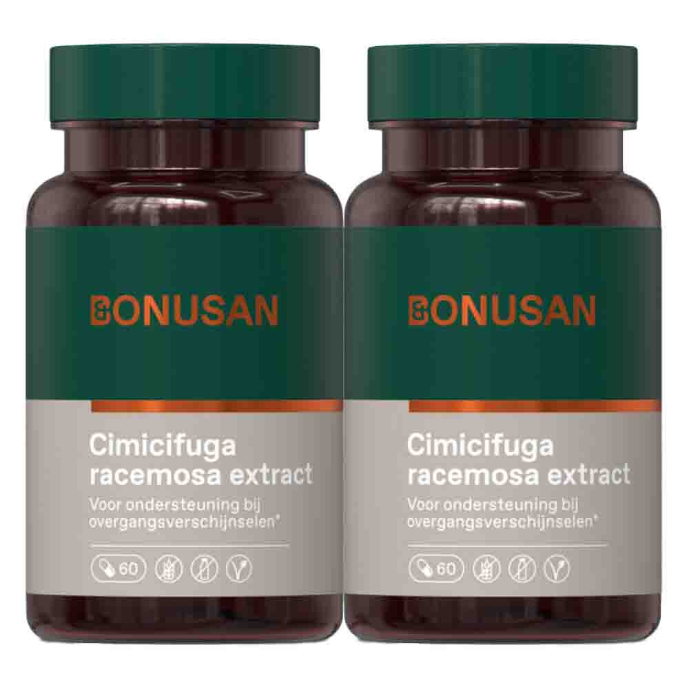 Gratis Verzending: 2x Bonusan Cimicifuga Racemosa Extract 60 capsules