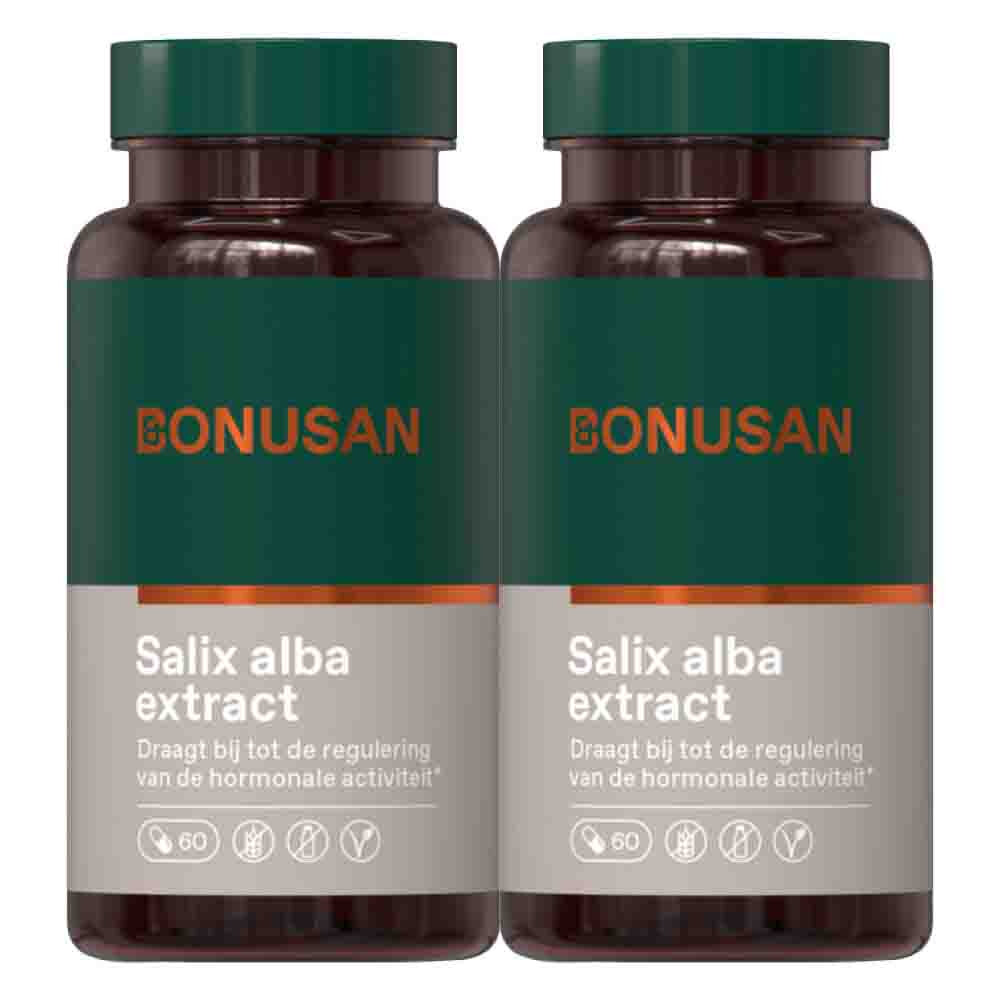 Gratis Verzending: 2x Bonusan Salix Alba Extract 60 vegacapsules