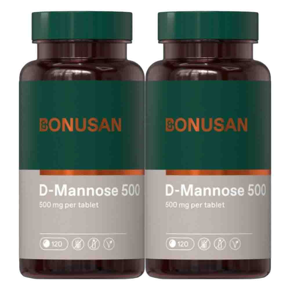 Gratis Verzending: 2x Bonusan D-Mannose 500 mg 120 tabletten