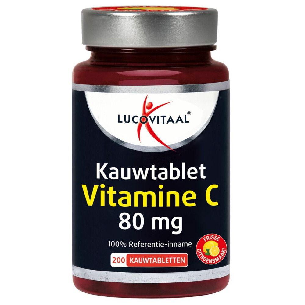 Gratis Verzending: 2x Lucovitaal Vitamine C 80mcg Kauwtablet Citroen 200 tabletten