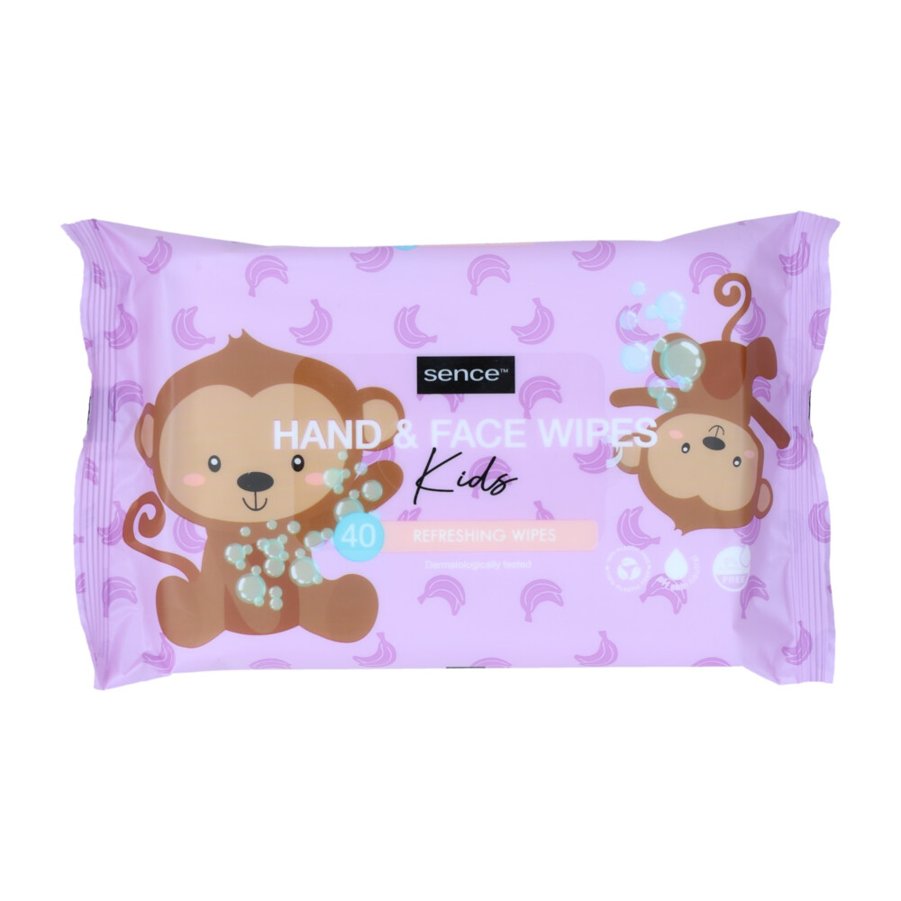 12x Sence Baby & Kids Wipes Hand & Face Refreshing 40 stuks