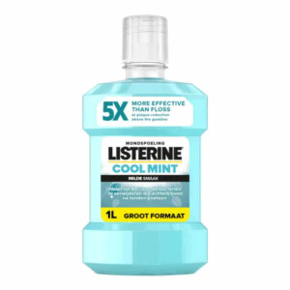 Listerine Mondwater Cool Mint Milde Smaak Zonder Alcohol 1 liter