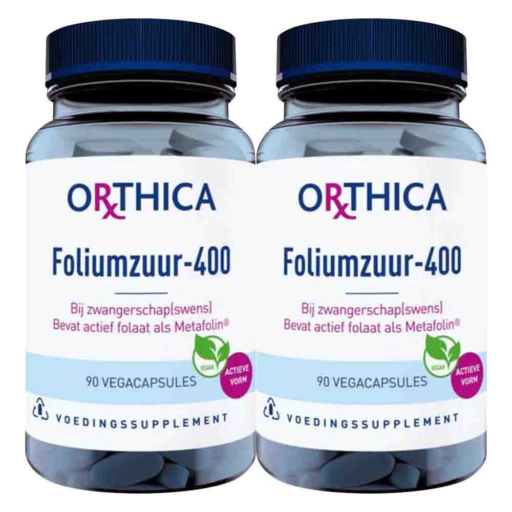 Gratis Verzending: 2x Orthica Foliumzuur-400 90 tabletten