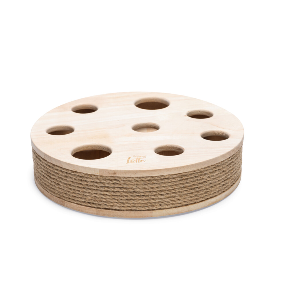 Designed by Lotte Kattenspeelgoed Raya Hout Bruin 31 x 31 x 7 cm