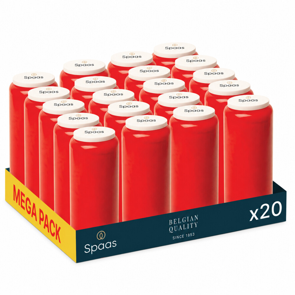 20x SPAAS Noveenkaars 9 Dagen Rood