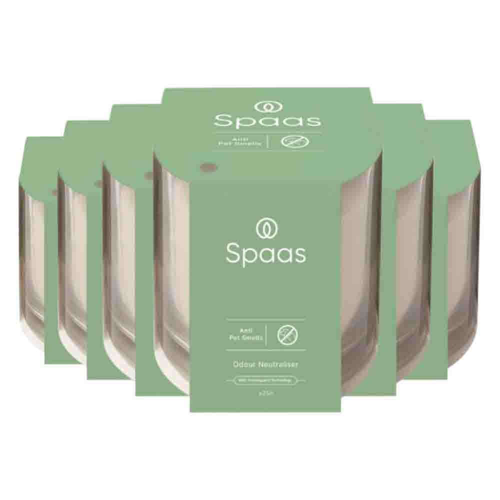 6x SPAAS Geurkaars in Glas Anti-Huisdier Ivoor