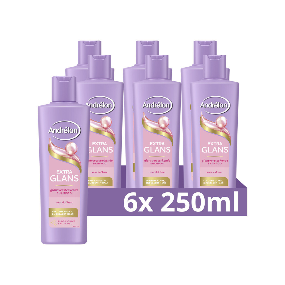 6x Andrélon Shampoo Extra Glans 250 ml