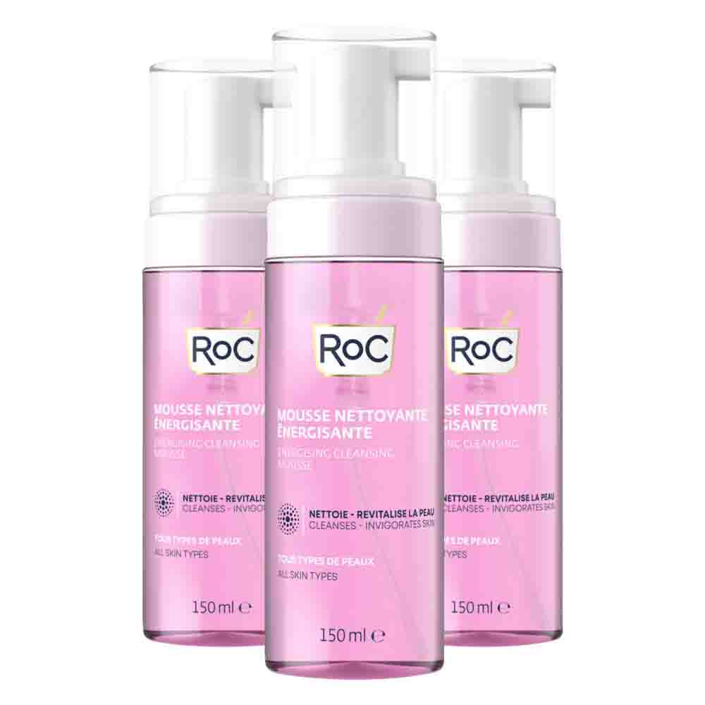 3x RoC Energising Cleansing Mousse 150 ml