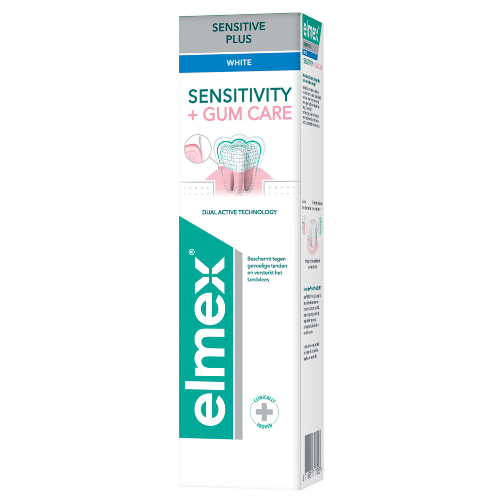 6x Elmex Tandpasta Sensitive Plus Gum Care White 75 ml