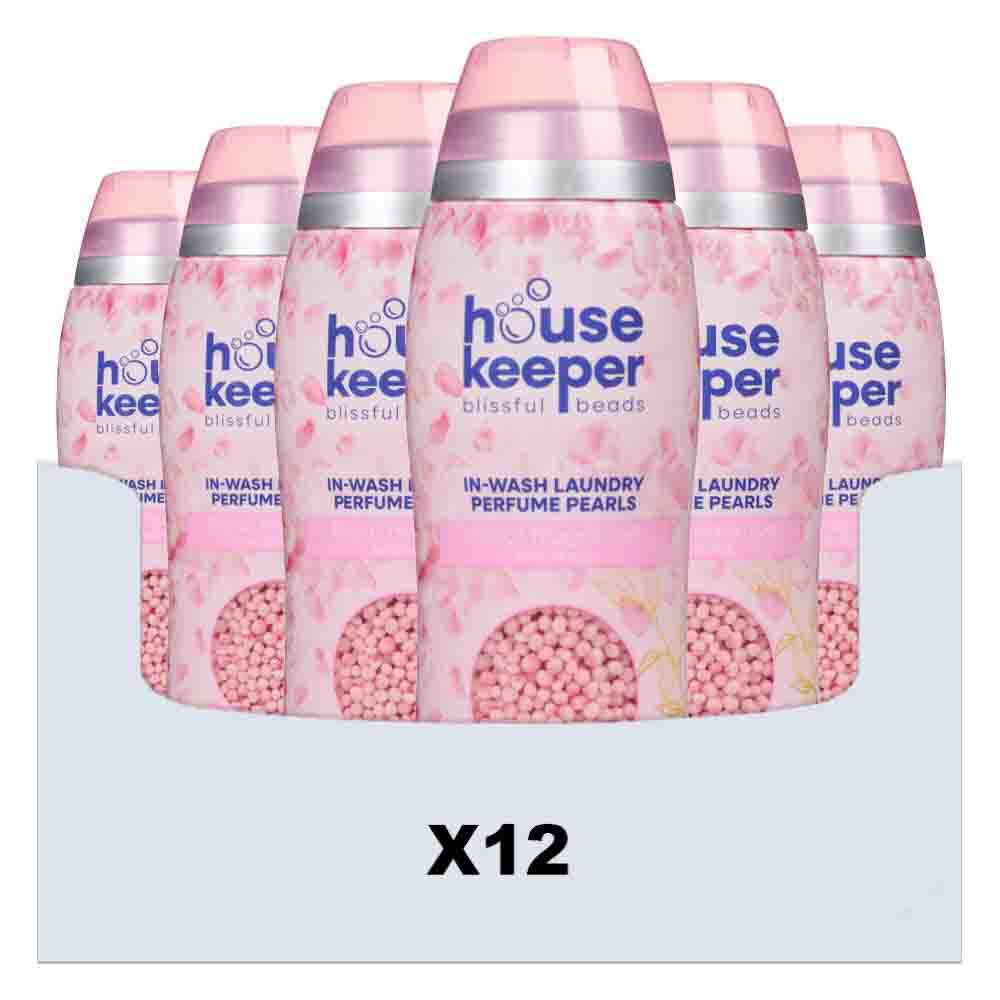12x Housekeeper Geurparels Roze 28 Wasbeurten 480 gram