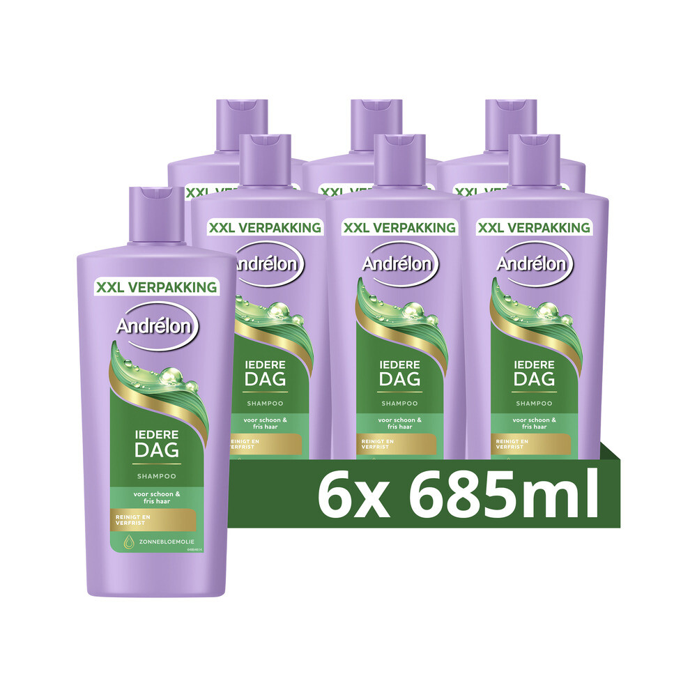 6x Andrélon Shampoo Iedere Dag 685 ml