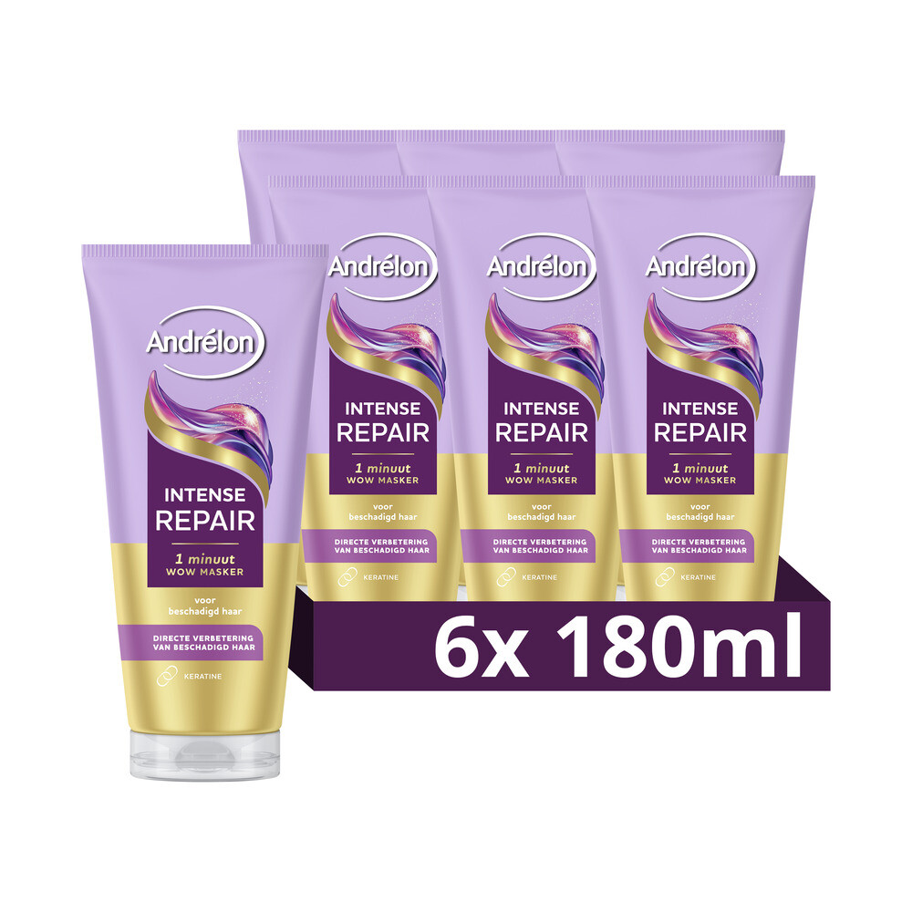 6x Andrélon Wow Masker Intense Repair 180 Ml