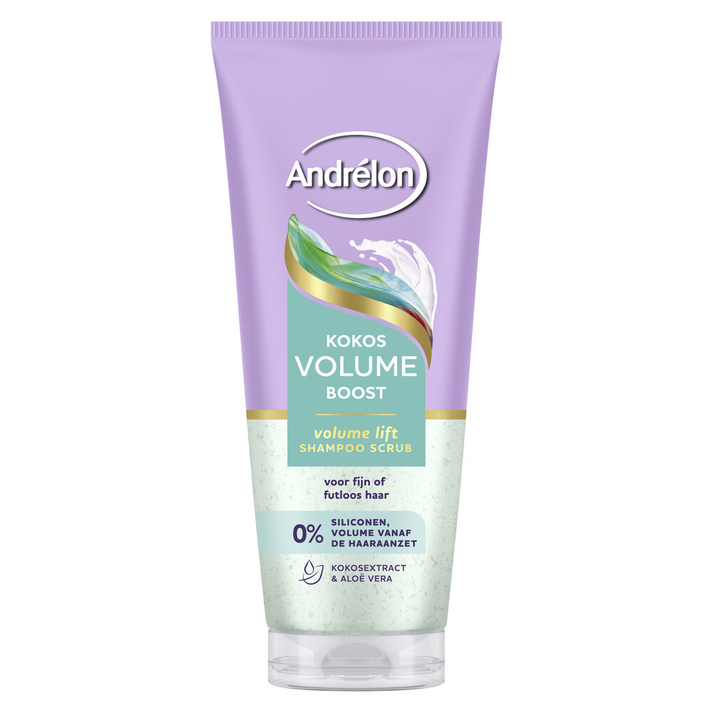 2+1 gratis: Andrélon Shampoo Scrub Kokos Volume Boost 200 ml