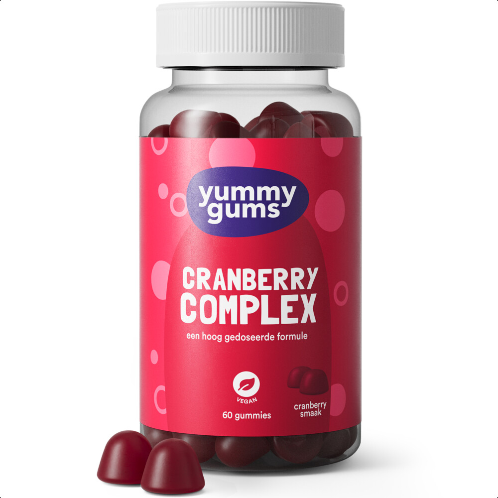 Gratis Verzending: Yummygums Cranberry Complex 60 stuks